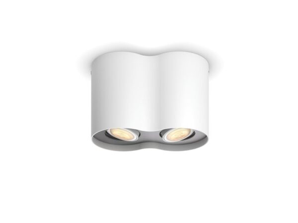 Philips Hue Pillar Double Spotlight - Smart LED Ceiling Light | White Ambiance - Image 2