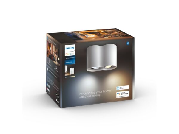Philips Hue Pillar Double Spotlight - Smart LED Ceiling Light | White Ambiance